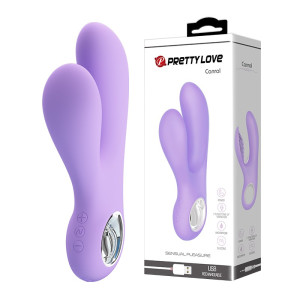 PRETTY LOVE - CANROL Wibrator z Króliczkiem 7 funkcji USB Fioletowy