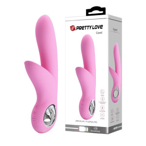 PRETTY LOVE - CAROL Wibrator z Króliczkiem 7 funkcji USB Rózowy
