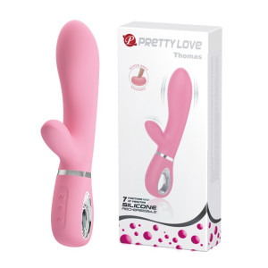 PRETTY LOVE - THOMAS Wibrator z Króliczkiem 7 Funkcji USB Różowy