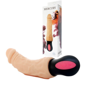 Boss Series MERCURY - Realistyczny wibrator - giętki, USB Cielisty