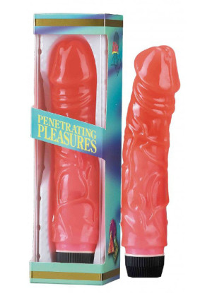 Jelly 8" Wibrator Realistyczny, Czerwony Żelowy
