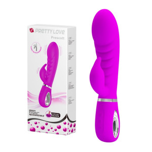 PRETTY LOVE - PRESCOTT Wibrator z Króliczkiem Różowy Silikonowy