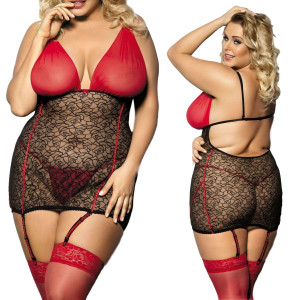 YAMMY black-red chemise ( czarno-czerwona halka )