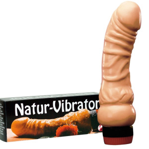 Wibrator realistyczny na baterie z wyraźnymi żyłami - stymulujący punkt G, Cielisty - You2Toys
