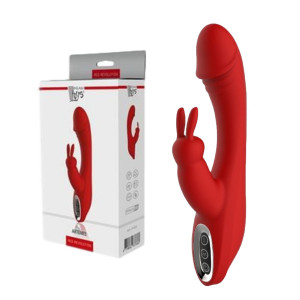Dream Toys ARTEMIS Wibrator z Króliczkiem USB Czerwony