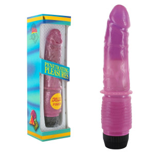 Seven Creations JELLY Wibrator Realistyczny, Fioletowy Żelowy