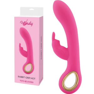 Różowy wibrator dopochwowy Vibratore Handy Riscaldante Grip silikonowy 19 cm Toyz4Lovers