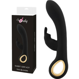Czarny wibrator króliczek silikonowy 19 cm Toyz4Lovers Vibratore rabbit