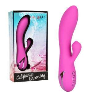 CalExotics Malibu Minx Wibrator z Króliczkiem ciśnieiowym USB Żołty
