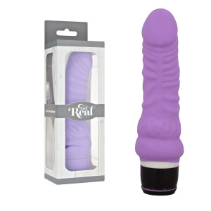 ToyJoy Wibrator Realistyczny z żyłami, Fioletowy Silikonowy