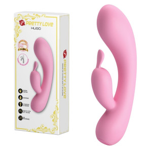 Pretty Love HUGO Wibrator z Króliczkiem 12 funkcji wibracji, USB Różowy