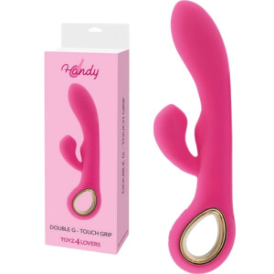 Toyz4Lovers handy g-double touch Wibrator z Króliczkiem, USB Różowy
