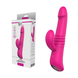 DREAM TOYS HEATING THRUSTER Wibrator z Króliczkiem z funkcją podgrzewania i pulsacji USB Różowy
