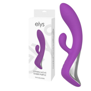 Toyz4Lovers ELYS - CHARM MOVE RABBIT Wibrator z Króliczkiem, USB Fioletowy