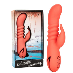 CalExotics Orange County Cutie Wibrator z Króliczkiem USB Pomarańczowy