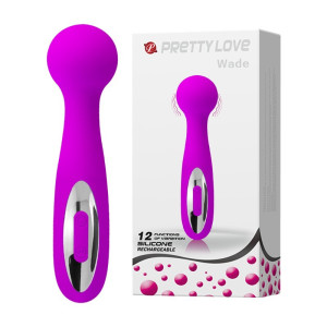PRETTY LOVE - WADE - Poręczny masażer Wand, USB Fioletowy