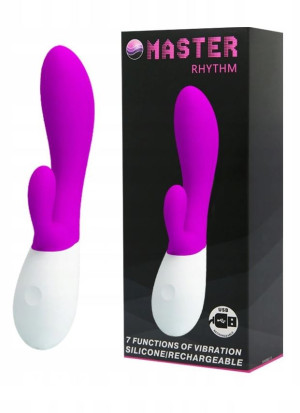 MASSTER RHYTHM Wibrator z Króliczkiem Fioletowy Silikonowy