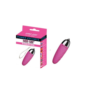 Power Escorts Dino 10,8 cm x 3,4 cm - Wibrujące jajeczko - różówe