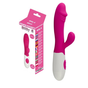 Różowy wibrator dopochwowy Billy Cm silikonowy 20 cm stymulujący punkt g Power Escorts