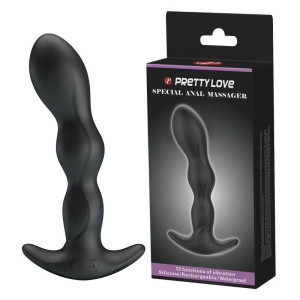 Pretty Love Specjal Anal Massager Dyskretny masażer prostaty - progresywny, Czarny SIlikonowy
