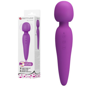 Pretty Love MEREDITH - Elegancki masażer Wand, USB Fioletowy