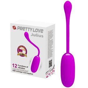 Pretty Love - JULIUS EGG - Wibrujące jajeczko z uchwytem, Fioletowe USB