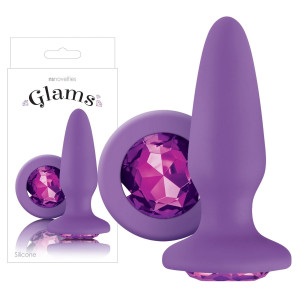 NS Novelties GLAMS RAINBOW GEM Fioletowy korek analny z diamencikiem