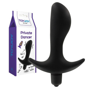 ToyJoy Private Dancer Dyskretny korek analny z wibracjami, Czarny