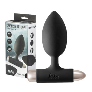 Lola Toys spice it up Korek analny z wibracjami Black