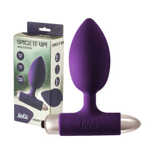 Lola Toys spice it up Korek analny z wibracjami Black Ultraviolet