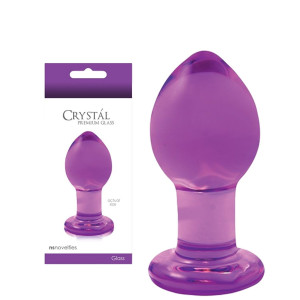 NS Novelties CRYSTAL M Szklany korek analny, Fioletowy