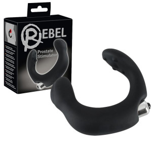 Rebel Stymualtor do masażu prostaty - z wibracjami, Czarny
