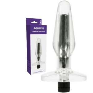 Kinx AquaVee - Przezroczysty korek analny z wibracjami