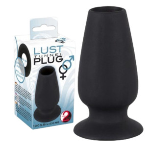 You2Toys Lust Tunnel Plug M Korek analny z otworem, Czarny