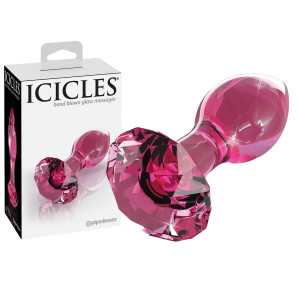Pipedream ICICLES NO 79 Szklany korek analny z diamencikiem, Czerwony