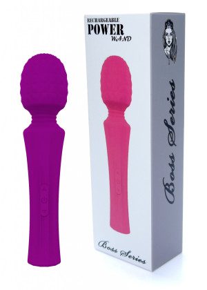 Boss Series Power Wand - Purple - Klasyczny masażer Wand na USB