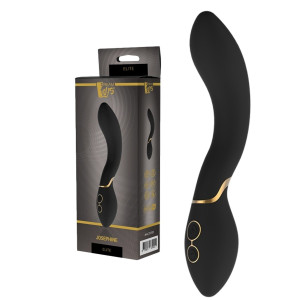 Wibrator punktu g dopochwowy Elite Josephine silikonowy czarny 20 cm dla kobiet Dream Toys