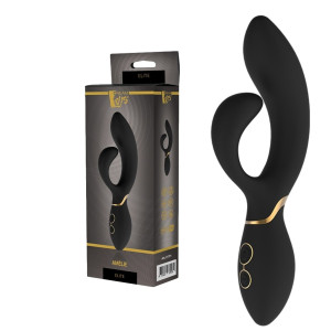 Czarny wibrator dopochwowy Elite Amelie silikonowy 20 cm stymulujący punkt g Dream Toys