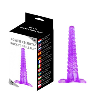 Power Escorts Rocket drill 6,3 inch / 16 cm Korek analny - progresywny, Różowy