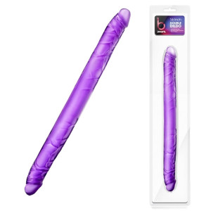 B YOURS 16" Relistyczne długie dildo - dwustronne, Fioletowe PVC