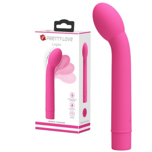 Wibrator punktu g dopochwowy Logan silikonowy różowy 16,6 cm wodoodporny Pretty Love