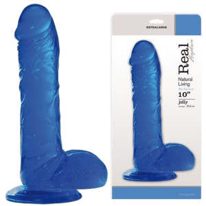 Toyz4Lovers FALLO JELLY REAL RAPTURE BLUE 10" Realistyczne dildo z jądrami