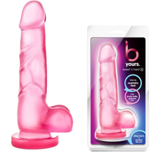 Blush B YOURS SWEET N HARD 4 Realistyczne dildo z jądrami, Różowe