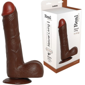 Toyz4Lovers  REAL RAPTURE 9" Realistyczne afrykańskie dildo z jądrami, Brązowe
