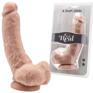 ToyJoy Get Real 21 cm Realistyczne dildo cieliste z przyssawką i jądrami