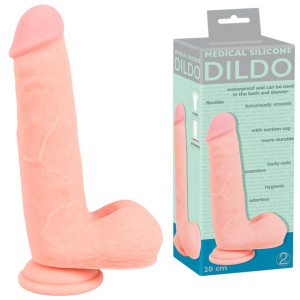 You2Toys Medical Silicone 20 cm. Realistyczne dildo z jądrami, Silikonowe