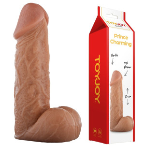ToyJoy PRINCE CHARMING DONG 15 CM Realistyczne dildo z jądrami, PVC