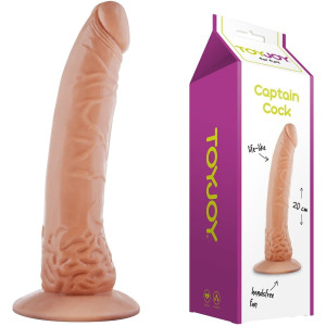 ToyJoy CAPTAIN COCK 20CM Realistyczne dildo z żyłami, Cieliste TPR