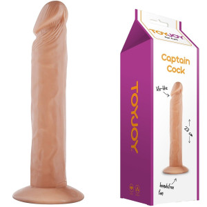 ToyJoy CAPTAIN COCK 23CM Długie realistyczne dildo, Cieliste TPR