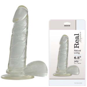 Toyz4Lovers REAL RAPTURE 6,5" Realistyczne dildo z jądrami i przyssawką, Przezroczyste PVC